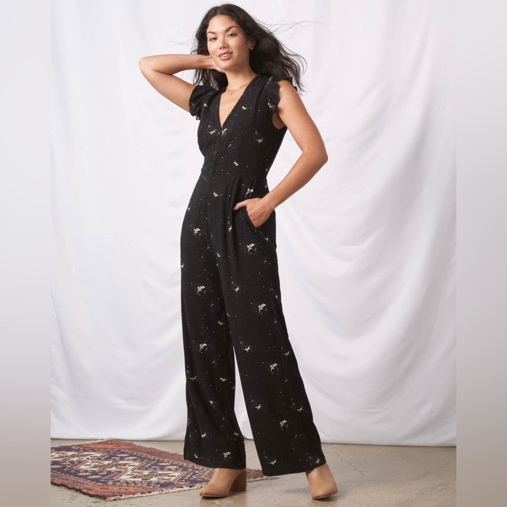 United By Blue Ruffle Sleeve Jumpsuit